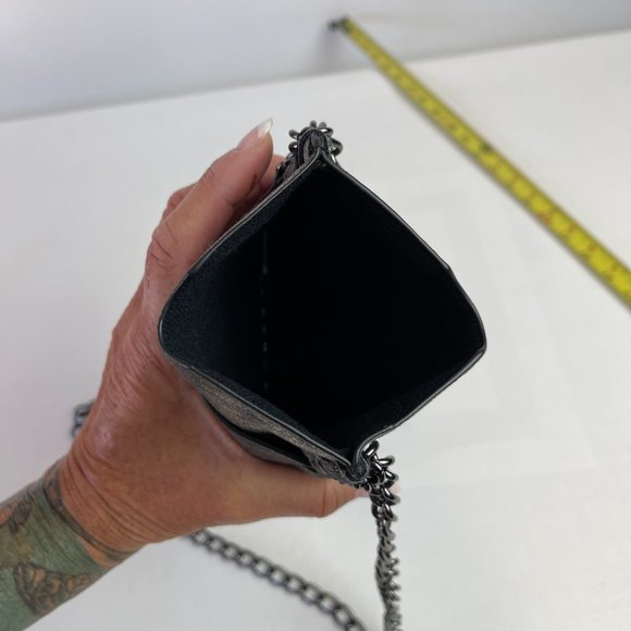 Black & Golf leather Crossbody Bag With Chain Strap - Picture 3 of 7